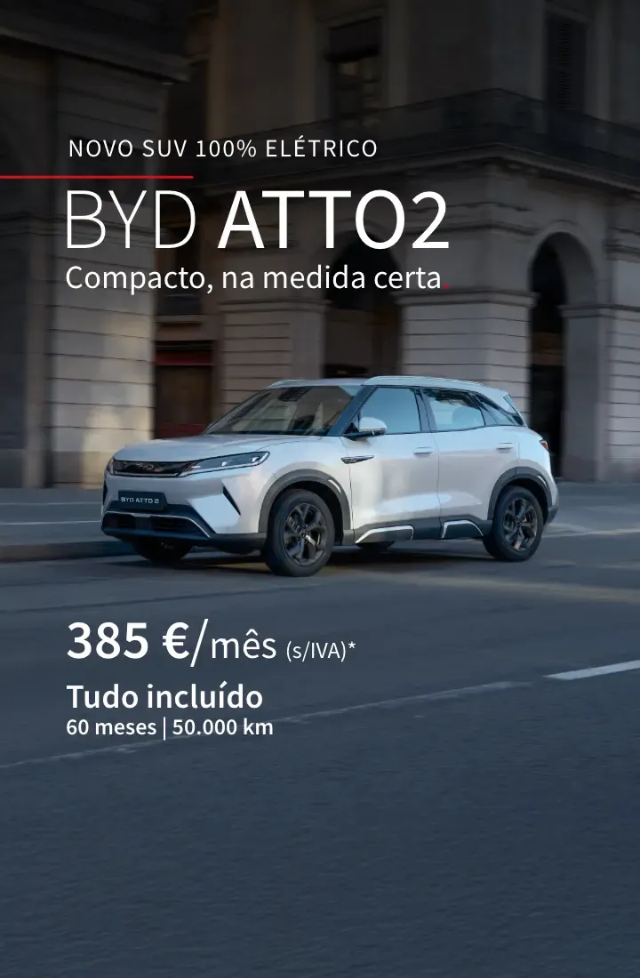 NOVO SUV 100% ELÉTRICO | BYD ATTO 2 | Compacto, na medida certa | Desde 29.990€ TAEG 9,7% Entrada inicial: 9.895€ | BYD ATTO 2 a circular na cidade